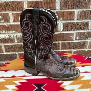 Tony Lama Lizard Handcrafted Boots H2324L Unisex Size 7B